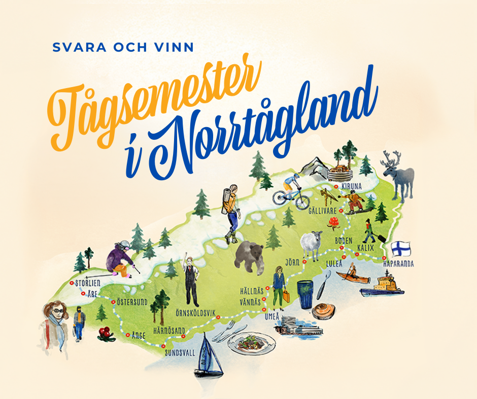 Nyfiken på att semestra med tåg i Norrland? Svara på enkät och vinn fina priser!