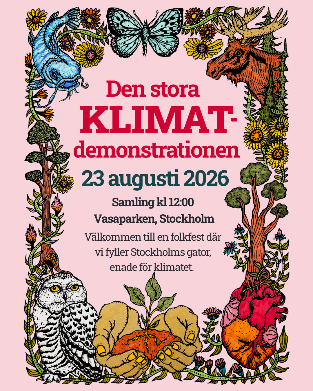 Tågsemestergruppen ansluter till Den stora klimat-
demonstrationen 23 augusti!